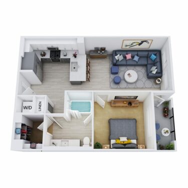 Rendering of the A4 floor plan