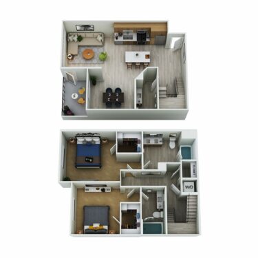 Rendering of the B6-T floor plan